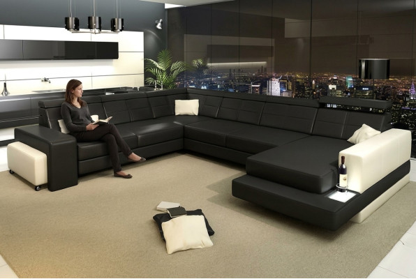 Ontwerpersgarnering hoekbankwoonlandschap U-vorm bank hoekbank bekleding