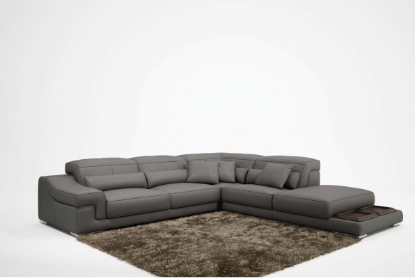 Hoekbank L-vorm Ontwerpbank Hoekbank Bank Lederen Bekleding Textiel Banken