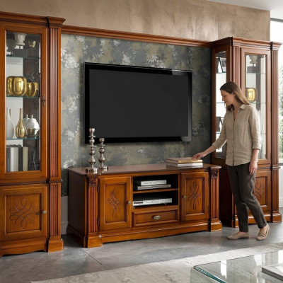 Woonkamer Antieke Stijl Houten Commode RTV-kast TV Italiaanse Barok