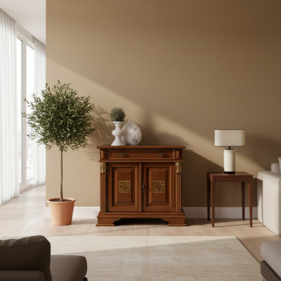 Klassieke wandkast dressoir hout buffet vitrine luxe kast meubels