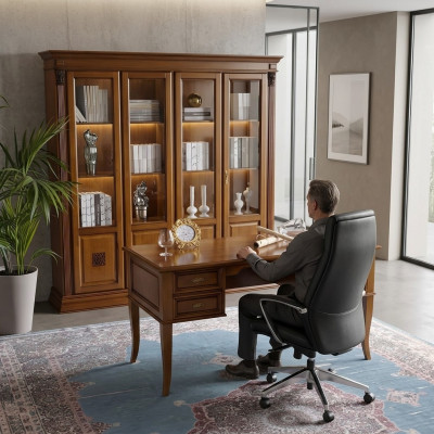 Kantoorset Inrichting Bureau Tafel Directiestoel Stoel 2-delige set Barok