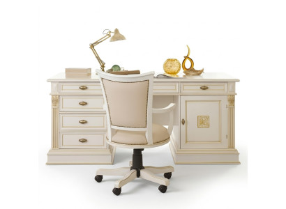 Kantoorset Bureau Directeursstoel Compleet kantoor Barok Rococo 2-delig set Massief hout