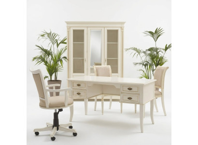 Kantoor Bureau + Stoel Bureautafels Tafel Hout Stoel 2-dlg Set Italië