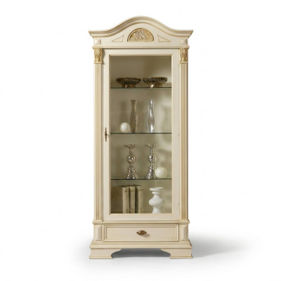 Eckvitrine Glazen Kast Woonkamer Etalage 1-deurs Vitrine Barok Rococo Nieuw