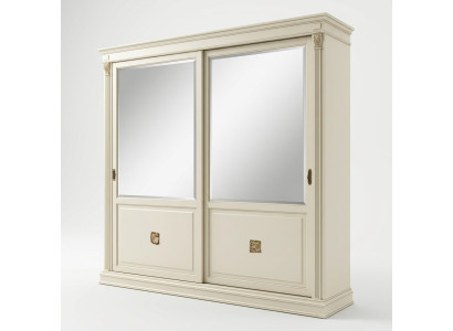 Edel kast Luxe zweefdeur design slaapkamer kasten kleding massief hout nieuw