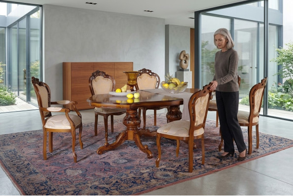 Klassieke luxe tafel houten tafels barok rococo decor antieke stijl eet woon