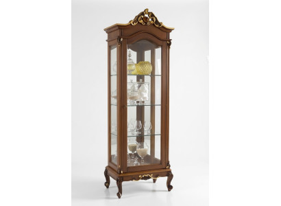 Edele Vitrine in antieke stijl Barok Rococo klassieke woonkamer glazen kast
