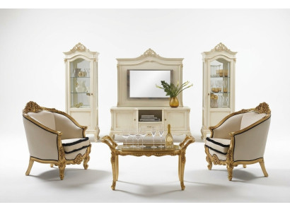 Klassieke eenzits fauteuil barok rococo Italiaanse gestoffeerde meubels 1-zits