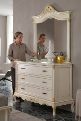 Slaapkamer dressoirkast Klassieke dressoir met spiegel Elegante stijlmeubel