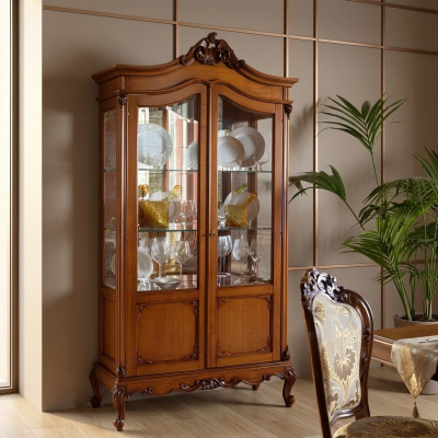 Edel vitrine antiek stijl barok rococo woonkamer klassiek glazen kast