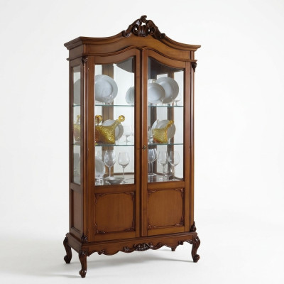 Edel vitrine antiek stijl barok rococo woonkamer klassiek glazen kast