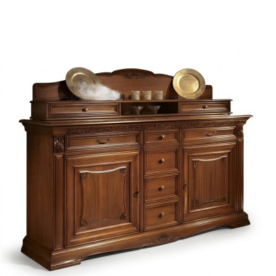 xxl Buffet Ladenkast Kast Barok Rococo Dressoir Console Rek Massief hout