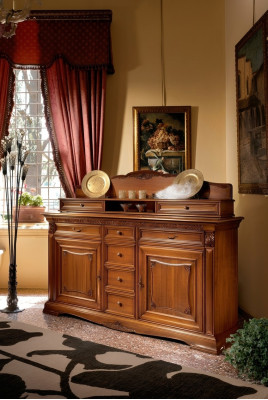 XXL Buffetkast Ladenkast Kast Barok Rococo Dressoir Console Massief hout  XXL buffetkast ladenkast kast Barok Rococo dressoir console massief hout