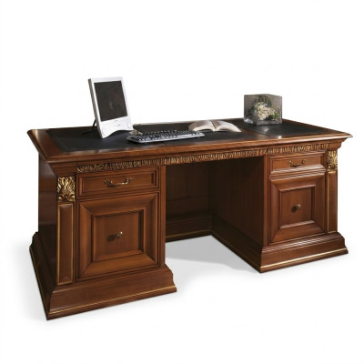 Bureau kantoor bureau klassiek ontwerp kantoortafels barok rococo massief hout.