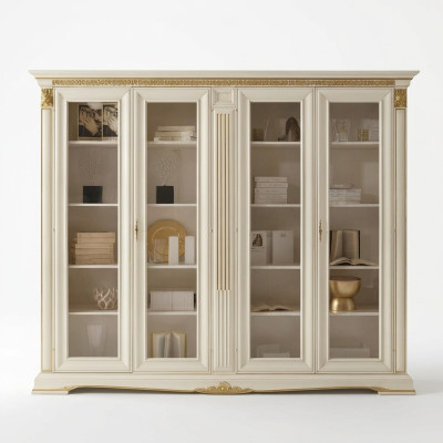 Kantoor boekenkast Archiefkast Luxe Italiaanse meubels Antieke kast Massief hout