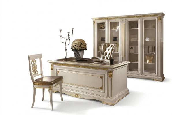 Bureau tafel edele massief houten tafels barok rococo antieke stijl 186x91cm nieuw
