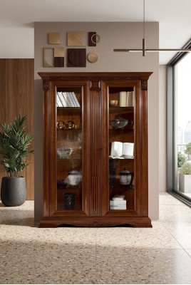 Klassieke vitrinekast vitrinekast vitrinekast vitrine barok rococo massief hout