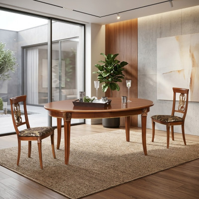 Eettafel Tafel Hout Luxe Tafels Barok Rococo Eetkamer Antieke Stijl Italië Meubels