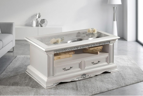 Antiek ontwerp Klassieke salontafel Bijzettafel Bank Woonkamertafel Tafels