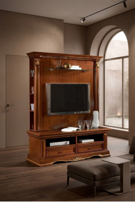 Tv-kast dressoir woonkamer tv wand massief hout landhuis massief hout