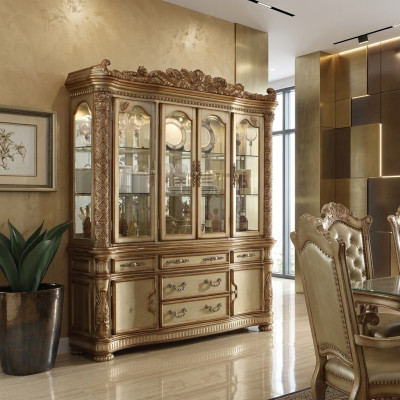 Luxury etalage vitrine Vitrine kast Glas Antieke stijl Barok Rococo