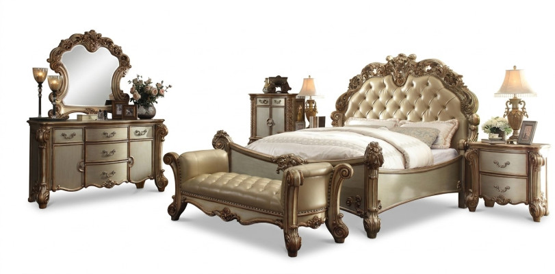 Slaapkamerset Compleet Meubilair Nachtkastjes Commode Bed 7-delig Hout
