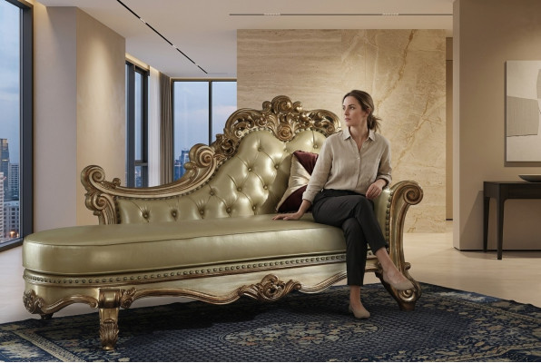 Chaiselongue Ligbed Relaxfauteuil Ligstoel Comfortbed Decoratie Luxe Barok
