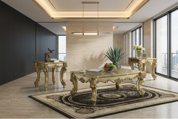 Edele design salontafel bijzettafel bank woonkamertafel barok