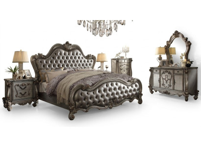 Klassieke meubel slaapkamer set Bed Nachtkastje Commode Spiegel 5-delig.
