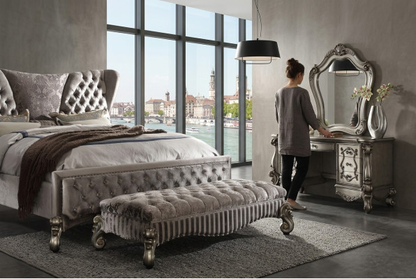 Ontwerper poef leer textiel luxe Chesterfield voetenbank Ottomaanse Chesterfield