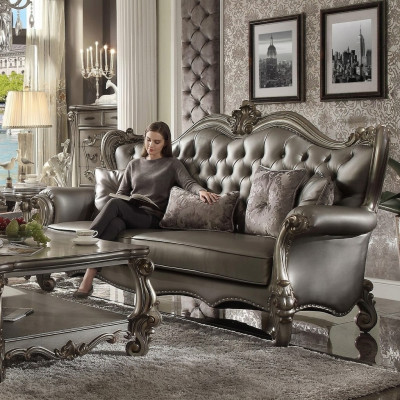 Chesterfield bank 3-zits bank gestoffeerde leren bankstellen woonkamer driezitter
