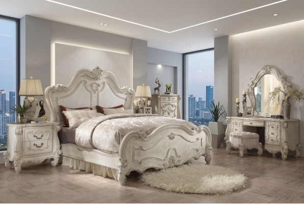 Klassiek bed Tweepersoonsbed 2x nachtkastjes Houten design bedden Nieuw 3-delig.
