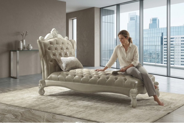 Chesterfield ligstoel bank ligstoel club ontspannen liggen leer textiel nieuw