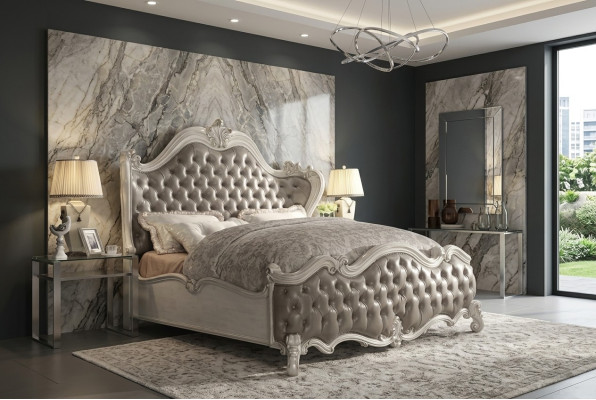 Ontwerper bed slaapkamer bedden lederen hotel gestoffeerde Chesterfield nieuw.