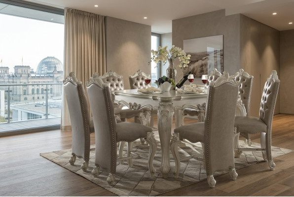 Koninklijke eetkamerset Rechthoekige eettafel met x8 stoelen Barok Rococo meubels