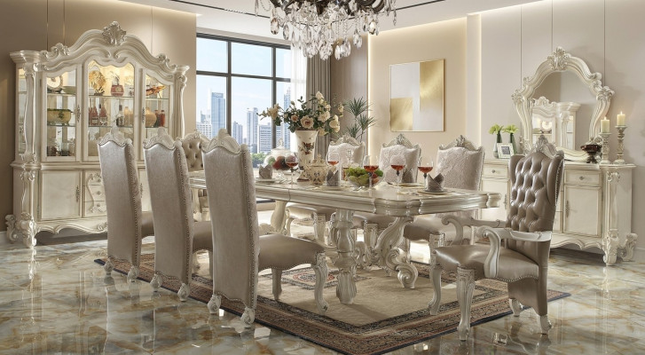 Barokstijl eetkamer set Luxe eettafel 8 stoelen Dressoir Spiegel