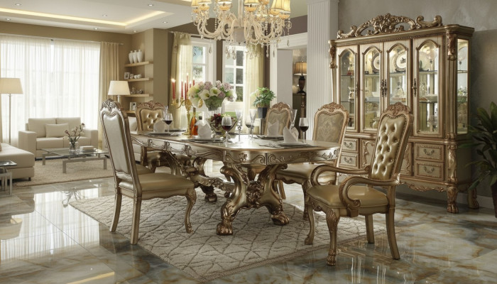 Klassieke luxe tafel Houten tafels Rococo barok decor Antieke stijl Eet Woon