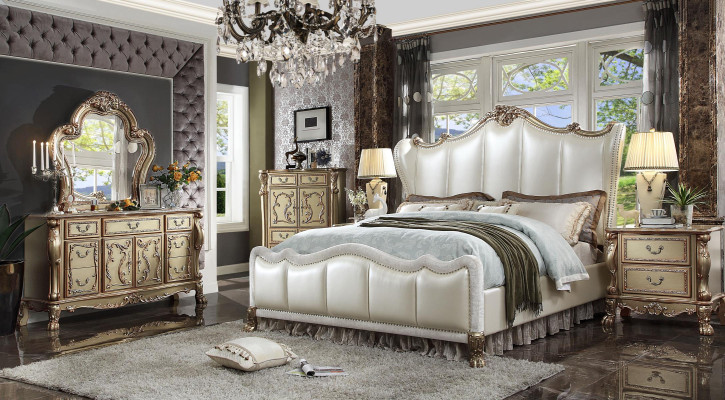 Dressoir Gesneden Houten Ladenkast + Spiegel Ladenkasten Barok Rococo Console 2-delig.