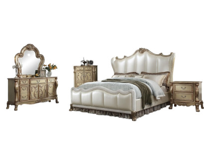 Dressoir Gesneden Houten Ladenkast + Spiegel Ladenkasten Barok Rococo Console 2-delig.