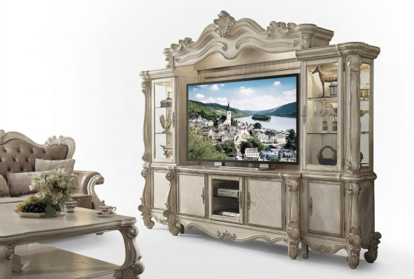 Klassieke tv-wand van hout in barokstijl voor woonkamermeubels