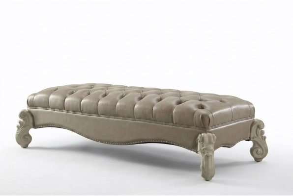 Voetenbank Bijzettafel Chaiselounge Voetenbank Chesterfield Leer Ottomaans Barok Rococo