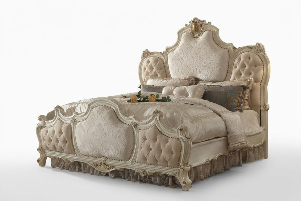 Bed Luxe Gestoffeerd Ontwerp Tweepersoonsbedden Huwelijks Hotel Slaapkamer Textiel