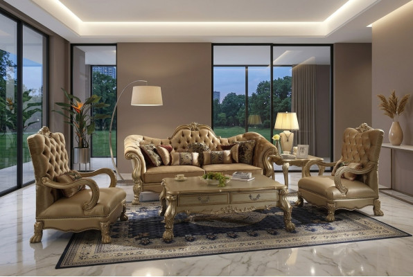 Sofa set 3+1 zits bankstellen Klassieke woonlandschap banken Bekleding