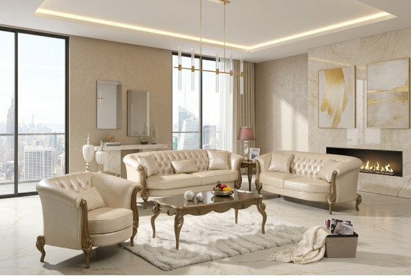 Luxe meubels bankstel bank bankstel 3+2+1 zits met salontafel banken