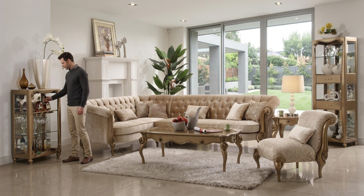 Eckbank L-vorm Bank Bank Ontwerp Banken Bekleding Textiel Bankstel Houten Bankstellen