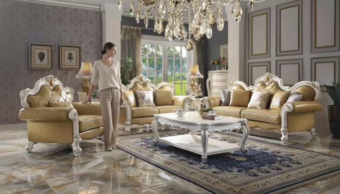 Sofa set 3+2 zits Klassieke woonlandschap leren bankstellen banken