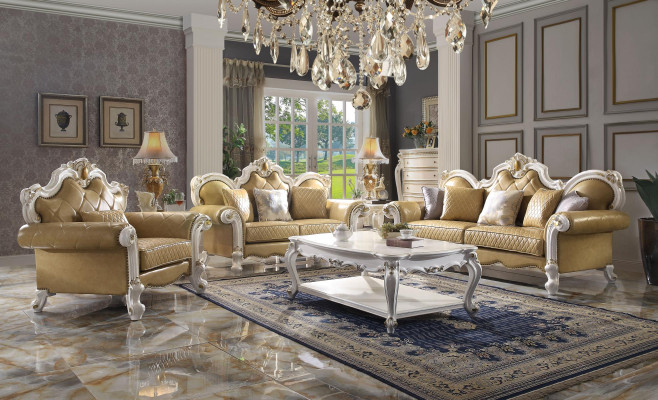 Sofa set 3+2 zits Klassieke woonlandschap leren bankstellen banken