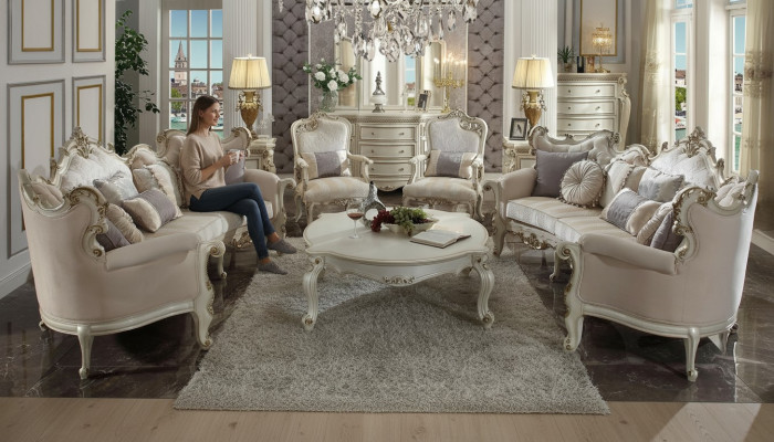 Luxe meubelbankstel bank sofa bekleding 4+4+1+1 zits met salontafel