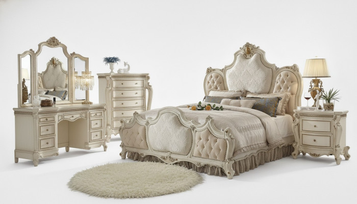 Luxe dressoir spiegel barok rococo klassieke meubels hout commodes 2-delig.