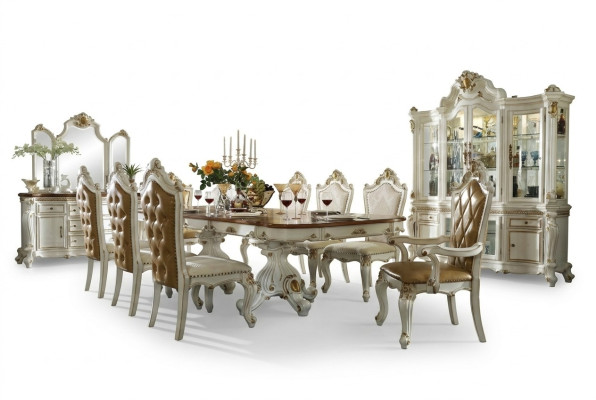 Klassieke eetkamerset Designer eettafel 8 stoelen Compleet model Barok Rococo
